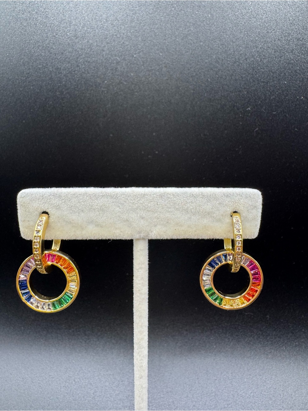 Kate Spade Rainbow Crystal Circle Necklace & Earring Set - Gold tone - Picture 7 of 7